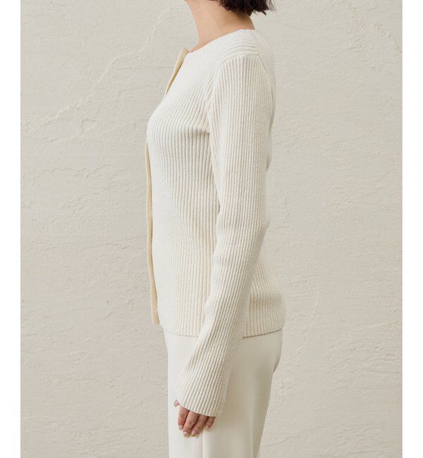  「RAW SILK リブカーディガン」|ニット・セーター|