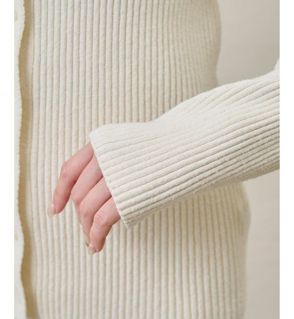  「RAW SILK リブカーディガン」|ニット・セーター|