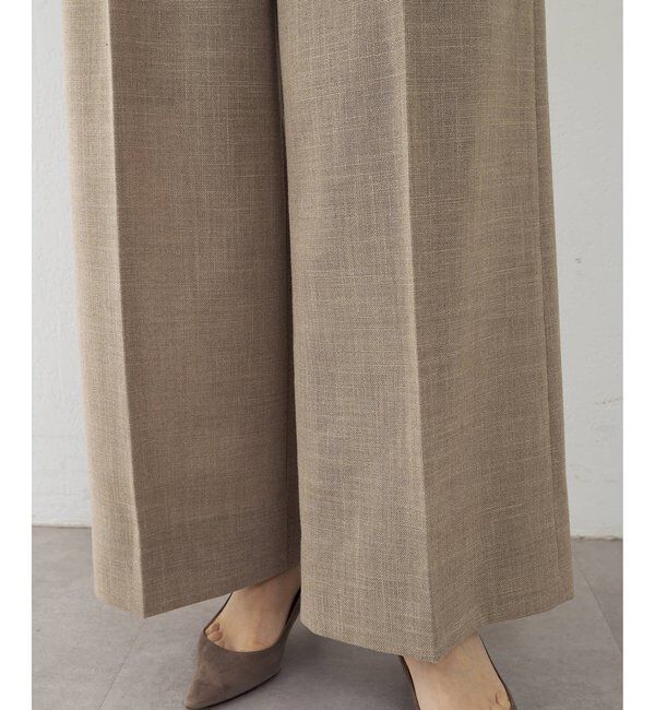  「リネンライクワイドパンツ」|チノ|