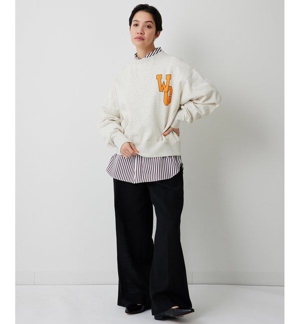  「リネンライクワイドパンツ」|チノ|