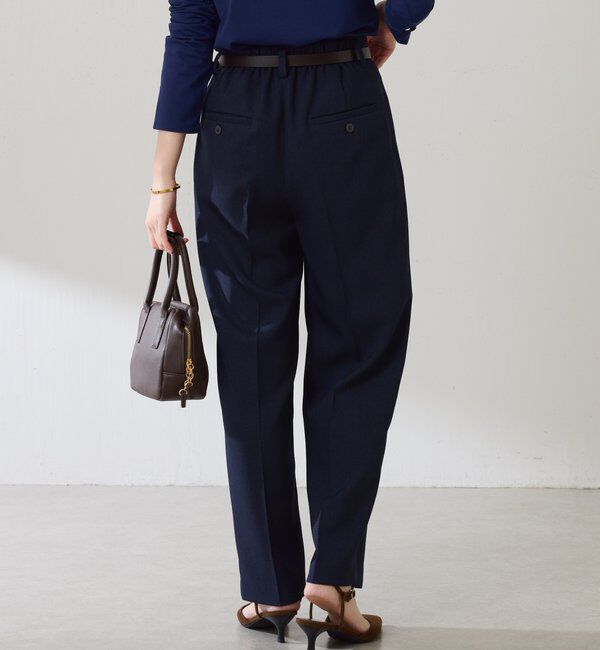  「ウールライクテーパードパンツ」|チノ|