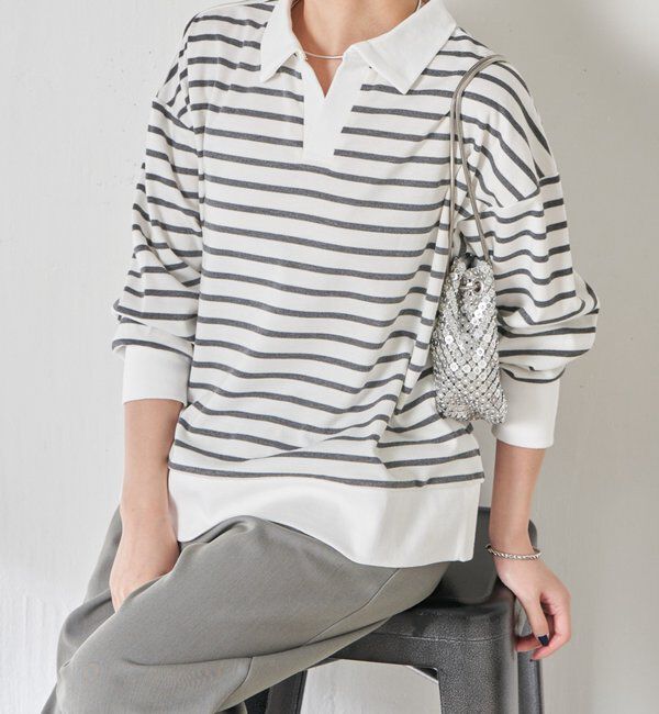  「ボーダーポンチニットソー」|Tシャツ・カットソー|