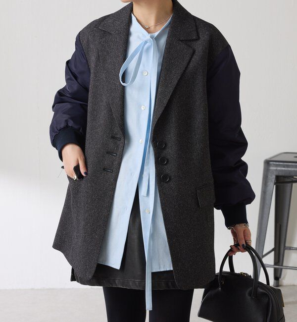  「ナローボウタイオーバーシャツ」|シャツ・ブラウス|