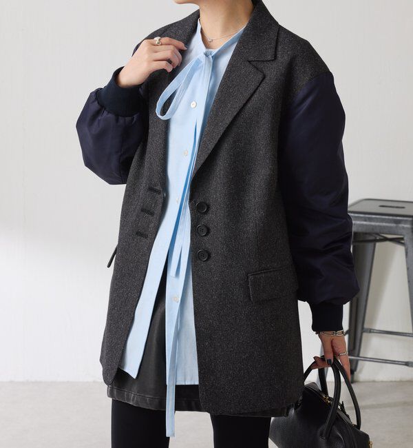  「ナローボウタイオーバーシャツ」|シャツ・ブラウス|