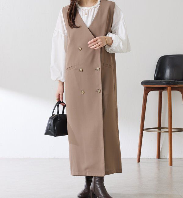  「フロントボタンジャンパースカート」|ワンピース|