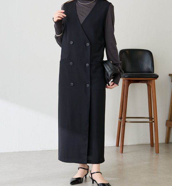  「フロントボタンジャンパースカート」|ワンピース|