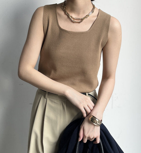  「スクエアニットタンク」|ニット・セーター|