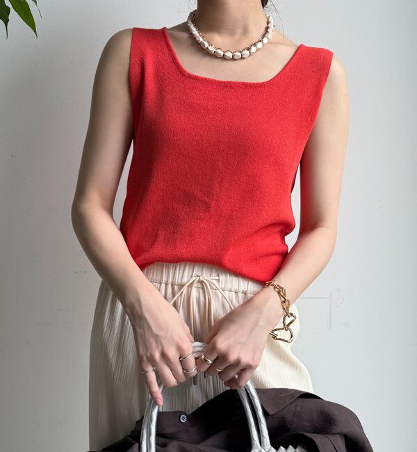  「スクエアニットタンク」|ニット・セーター|