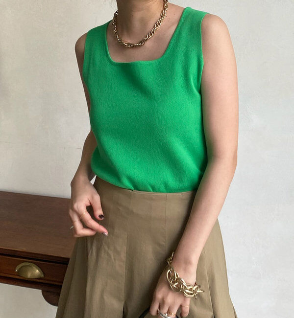  「スクエアニットタンク」|ニット・セーター|