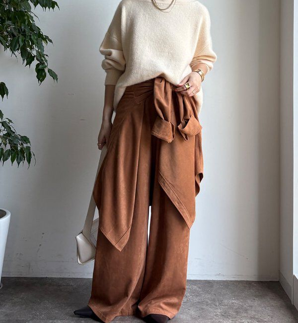  「ファーウールボートネックプルオーバー」|ニット・セーター|