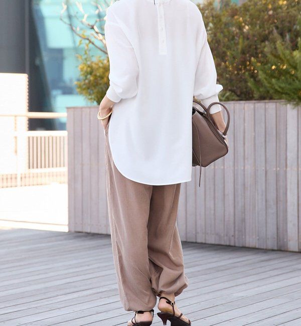  「【さらっと着やすい！/冷房・日焼け対策◎】ジョーゼットポケットブラウス」|シャツ・ブラウス|