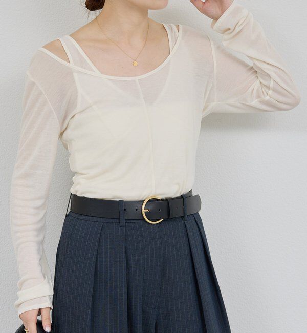  「シアーレイヤードカットソー」|Tシャツ・カットソー|ホワイト