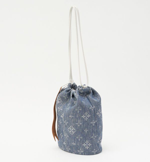  「デニムジャガード3WAY巾着バッグ」|ショルダー・メッセンジャー|