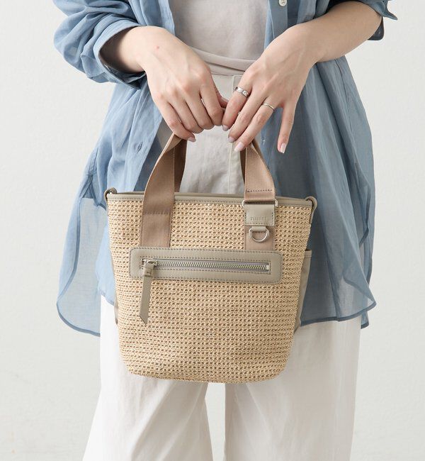  「ナイロンラフィア&times;クラウズナイロン コンビ2WAYミニトートバッグ」|ショルダー・メッセンジャー|