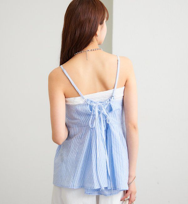  「ラメストライプビスチェSETブラウス」|シャツ・ブラウス|