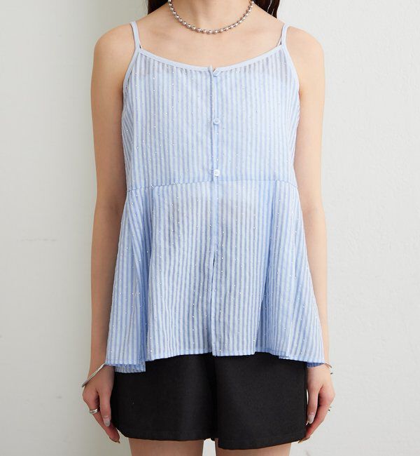  「ラメストライプビスチェSETブラウス」|シャツ・ブラウス|