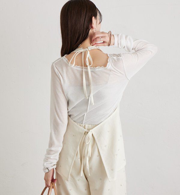  「ビジューフラワーホルタービスチェ」|シャツ・ブラウス|