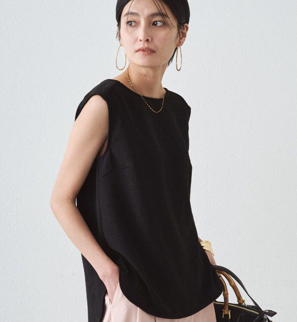  「ダブルジョーゼットノースリブラウス」|シャツ・ブラウス|