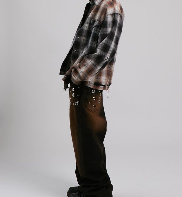  「【FromVintage】ダメージチェックシャツ」|シャツ・ブラウス|