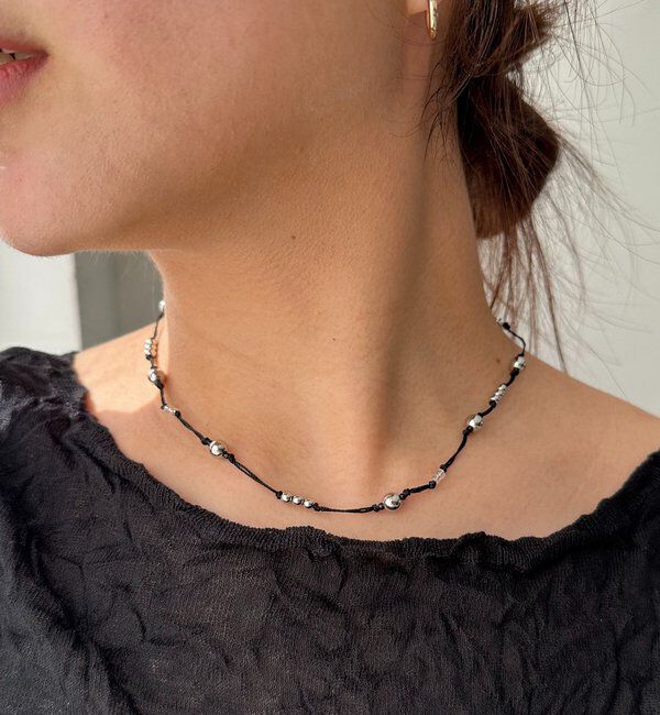  「〈GOLDY/ゴールディ〉シルバービーズコードチョーカー」|リング|