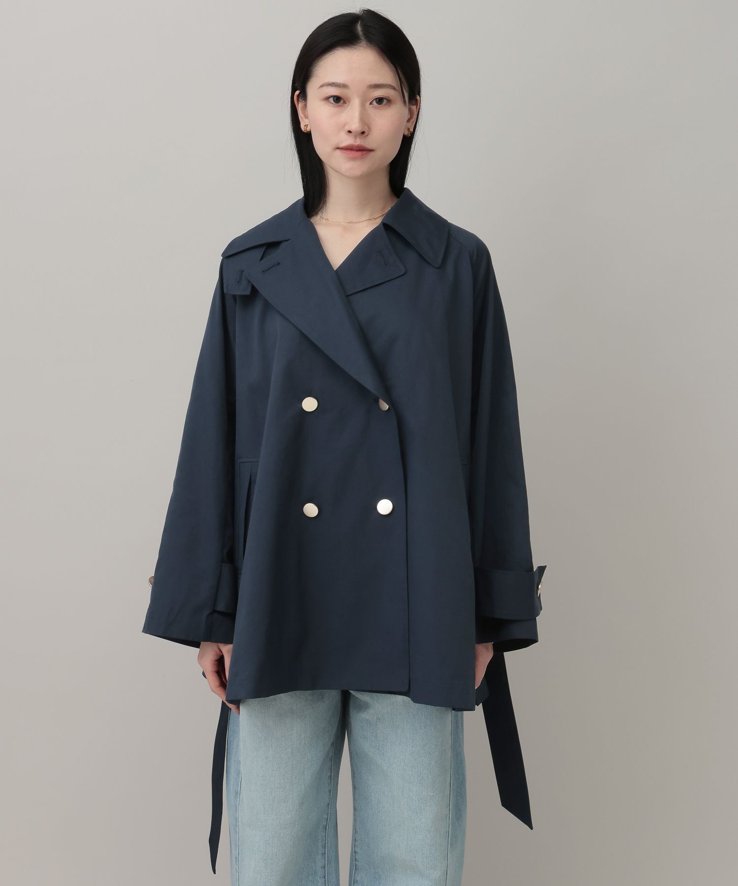 A part by 「 【Sサイズ展開】キンボタンミディトレンチ」|トレンチコート|