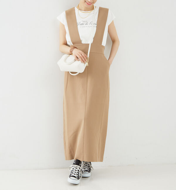 Rouge vif「【一部店舗限定】ストレッチサスペンダージャンパースカート」|スカート|