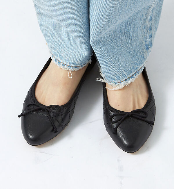 Rouge vif「【REMME / レメ】キルティングバレエシューズ / シルバー / ブラック」|バレエシューズ|ブラック