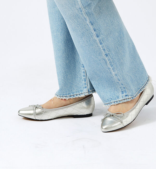 Rouge vif「【REMME / レメ】キルティングバレエシューズ / シルバー / ブラック」|バレエシューズ|シルバー