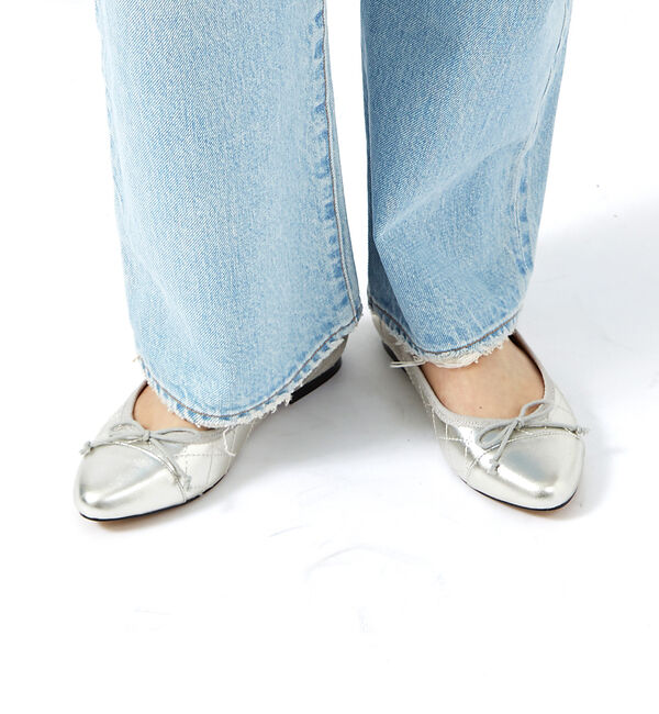 Rouge vif「【REMME / レメ】キルティングバレエシューズ / シルバー / ブラック」|バレエシューズ|