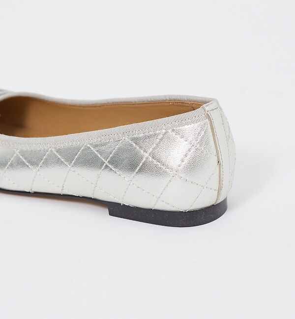 Rouge vif「【REMME / レメ】キルティングバレエシューズ / シルバー / ブラック」|バレエシューズ|