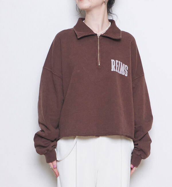 Rouge vif「【REMI RELIEF/レミレリーフ】別注ハーフzipスウェット」|スウェット・ジャージ|