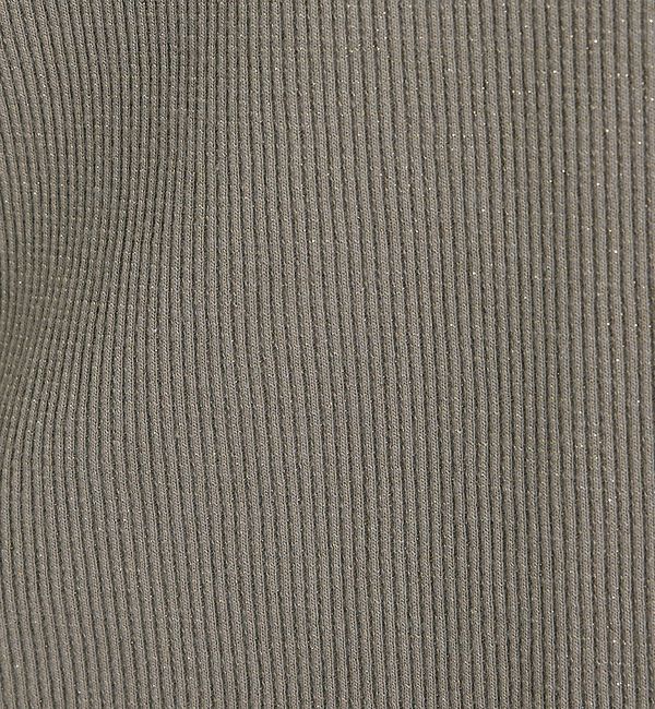 qualite「【大人ラメ&times;スリット】ラメテレコTシャツ」|Tシャツ・カットソー|