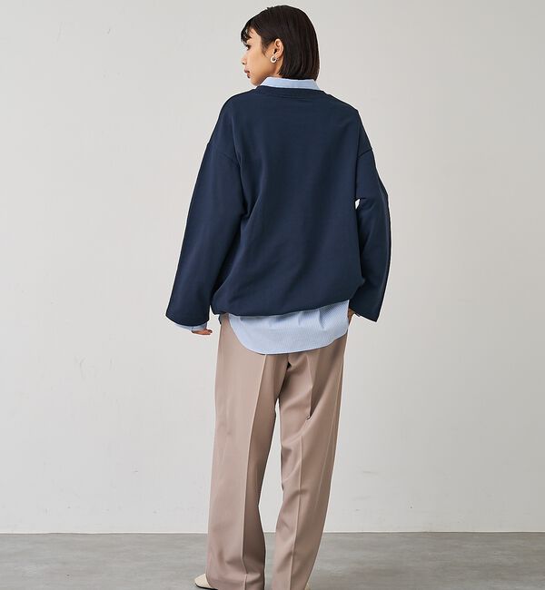 abahouse mavie「裏毛ドロストロゴプルオーバー」|スウェット・ジャージ|