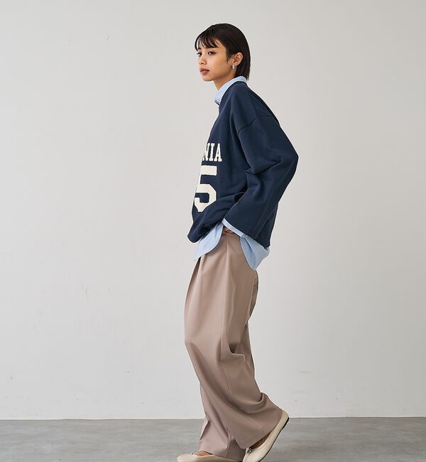 abahouse mavie「裏毛ドロストロゴプルオーバー」|スウェット・ジャージ|