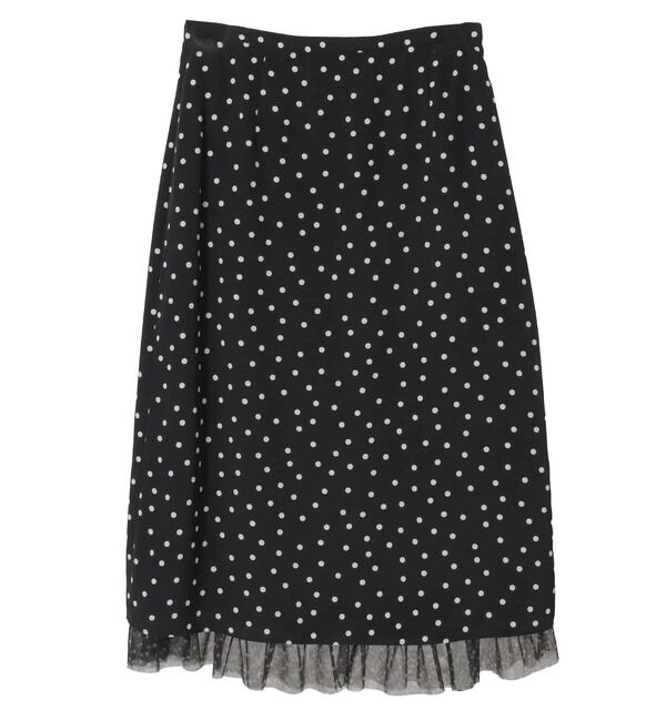TIARA「ドットプリントフリルスカート」|スカート|
