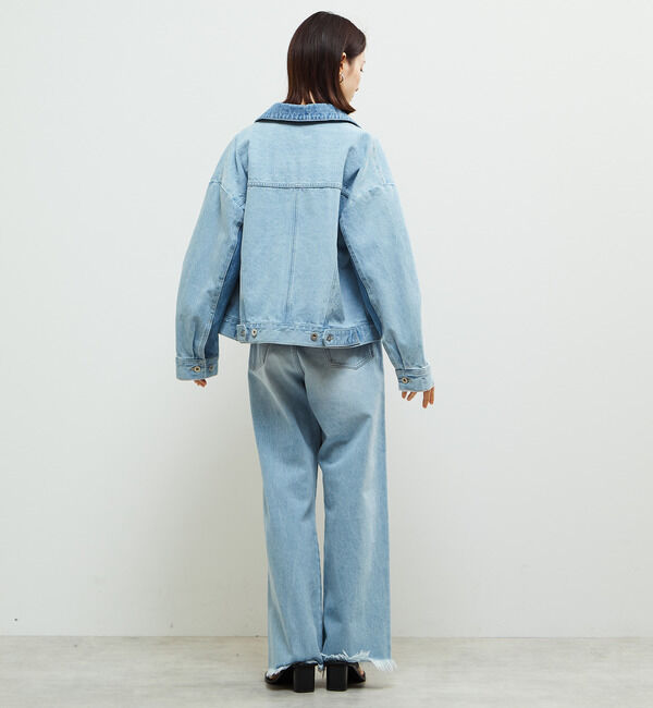 Soffitto「配色デニムブルゾン」|デニムジャケット|