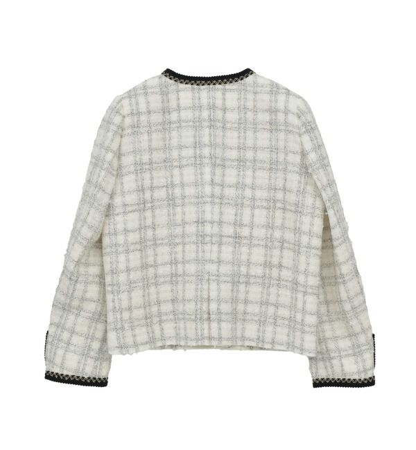 A_「【A＿/エース】ツイードジャケット」|ノーカラージャケット|