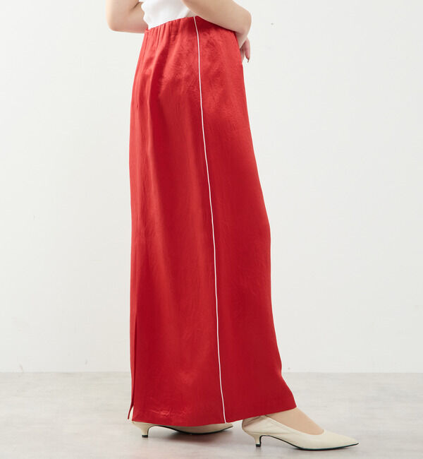 SOFFITTO「上品な光沢感のIラインスカート」|スカート|