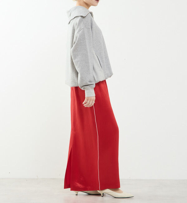 SOFFITTO「上品な光沢感のIラインスカート」|スカート|