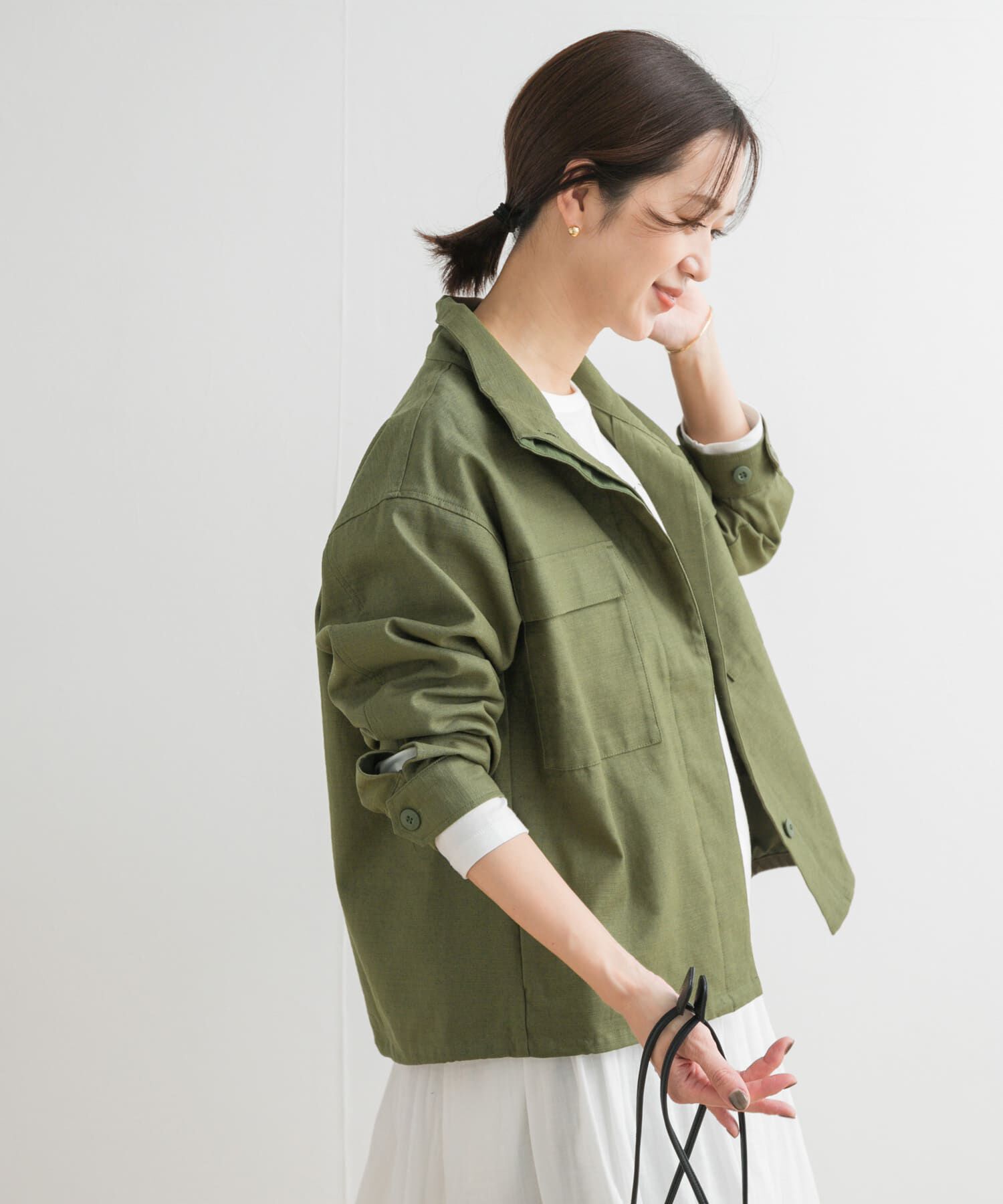 URBAN RESEARCH DOORS「ミリタリースタンドカラージャケット」|ミリタリージャケット|