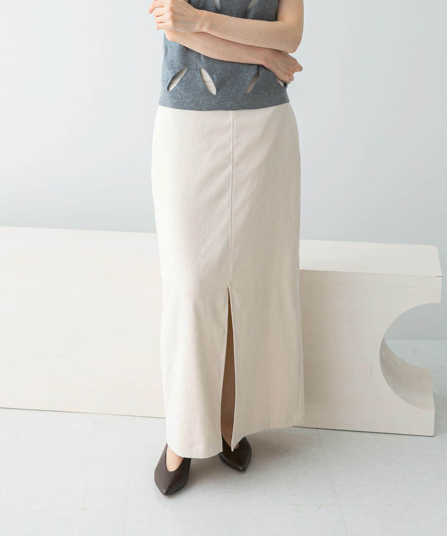 URBAN RESEARCH ROSSO「ピーチタッチストレートスカート」|スカート|オフホワイト