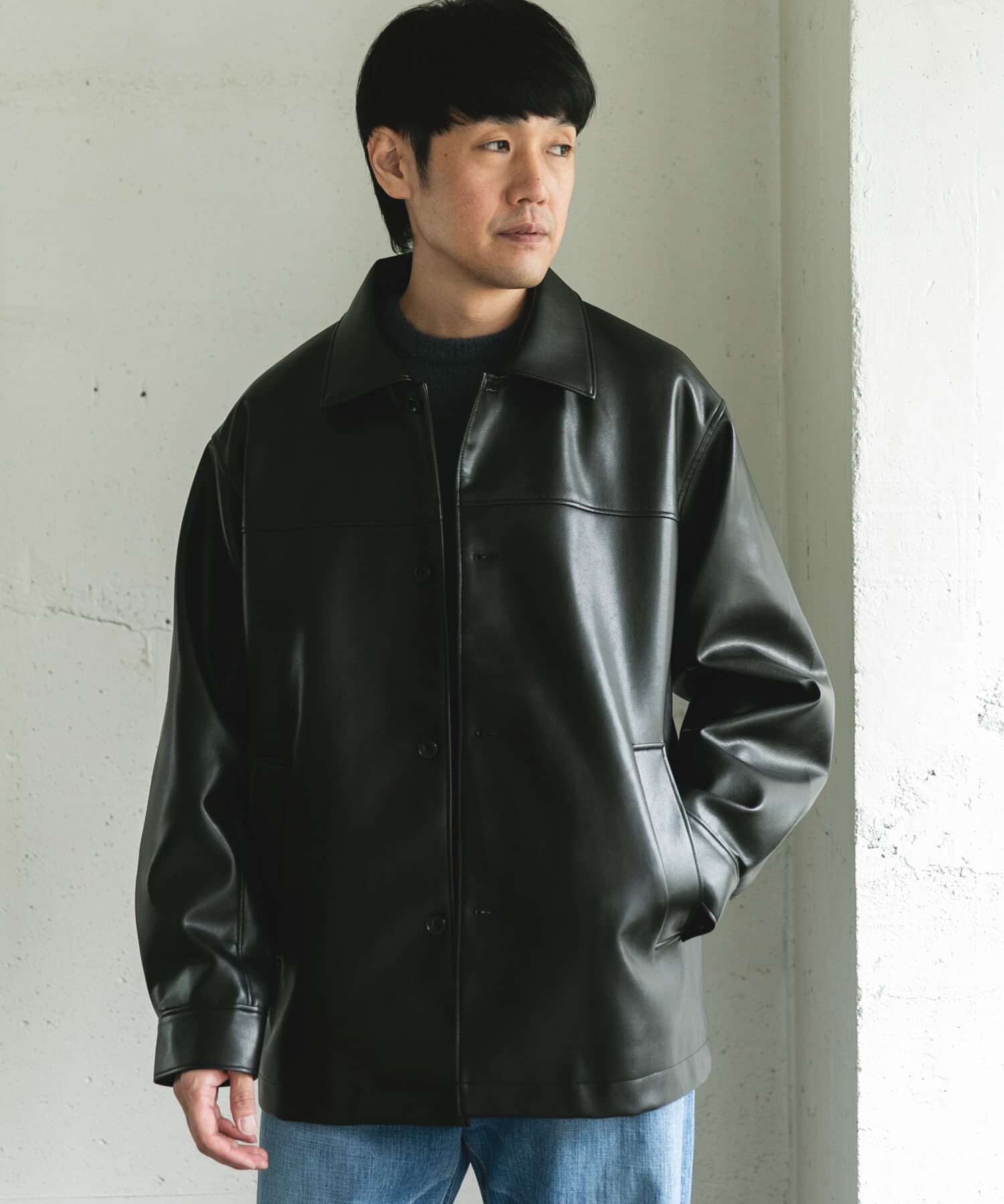 URBAN RESEARCH DOORS「FL カーコート」|ライダースジャケット|