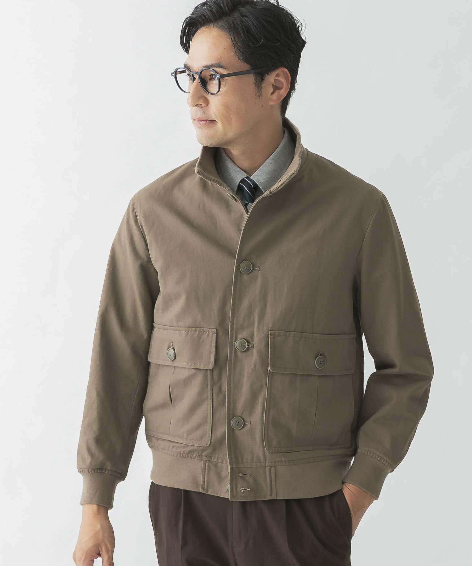 URBAN RESEARCH ROSSO「『XLサイズあり』バルスターモールスキンブルゾン」|ブルゾン・スタジャン|