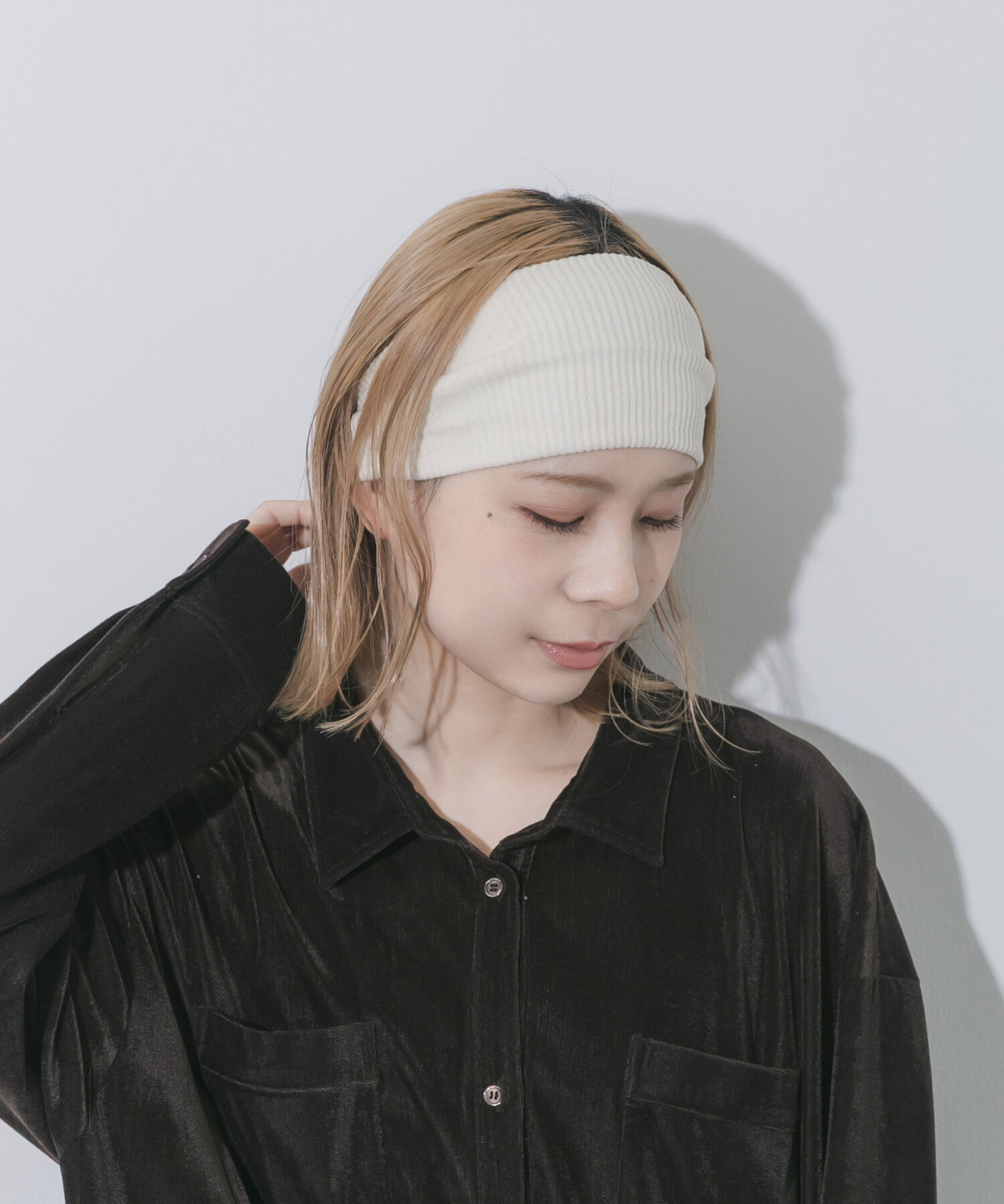 SMELLY「リブワイドヘアバンド」|ヘアバンド|