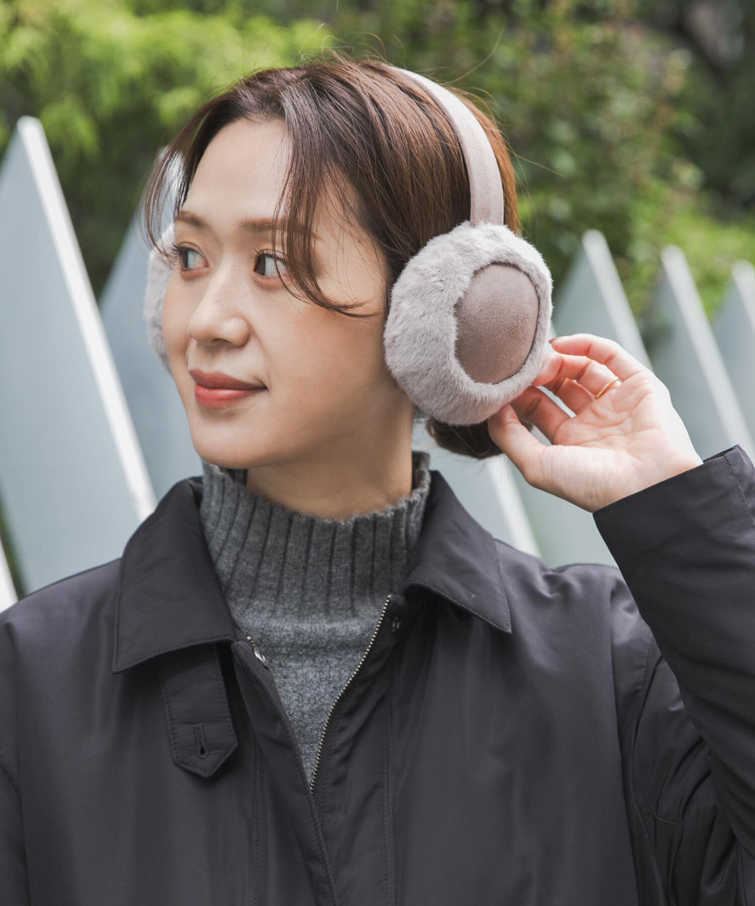 URBAN RESEARCH DOORS「ファーイヤーマフ」|イヤーマフ|グレー系その他