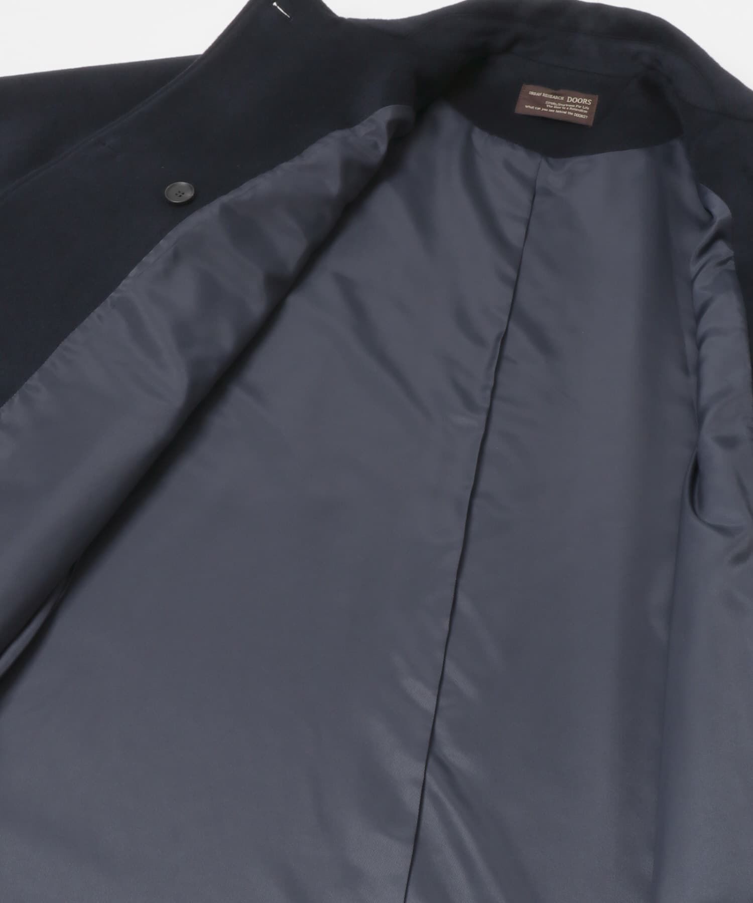 URBAN RESEARCH DOORS「ウールロングコート」|ノーカラーコート|
