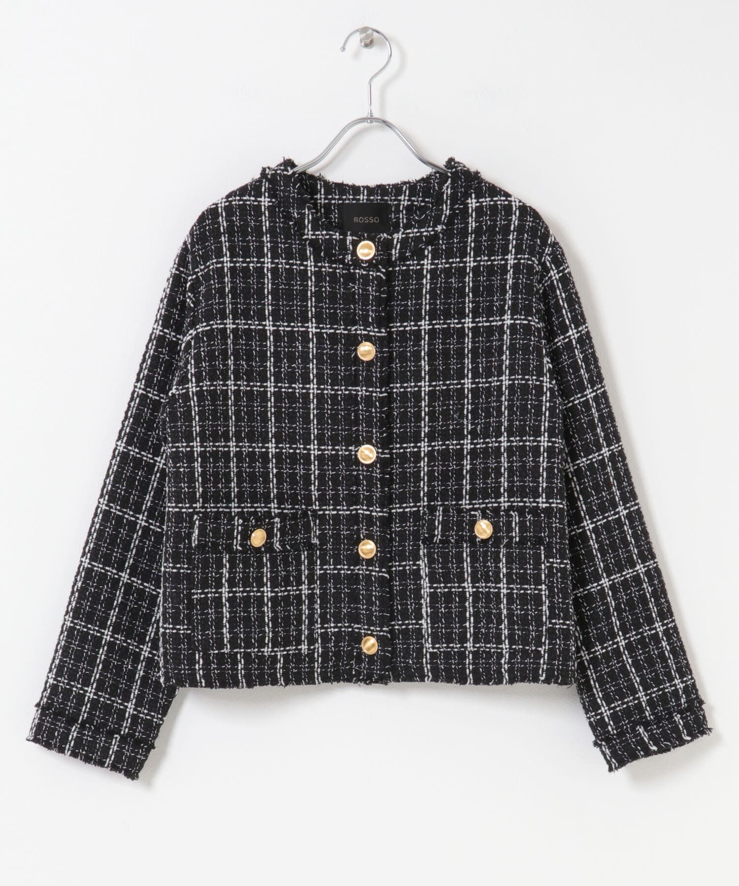 URBAN RESEARCH ROSSO「『WEB限定』ツイードノーカラージャケット」|ノーカラージャケット|