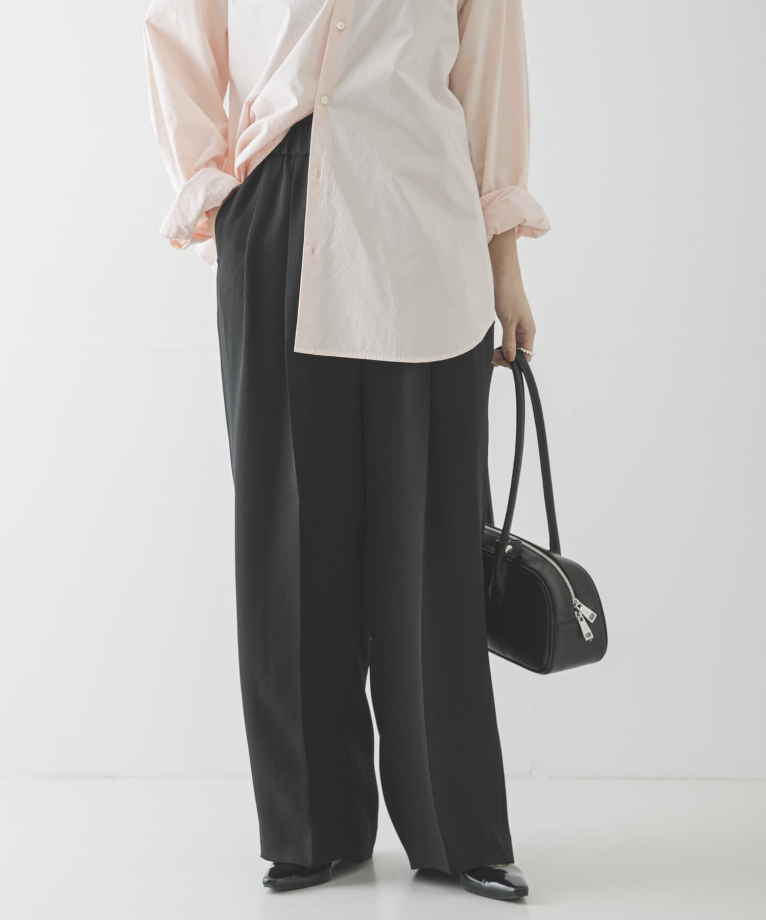 URBAN RESEARCH「ダブルクロスキュプライージーパンツ」|その他|ブラック