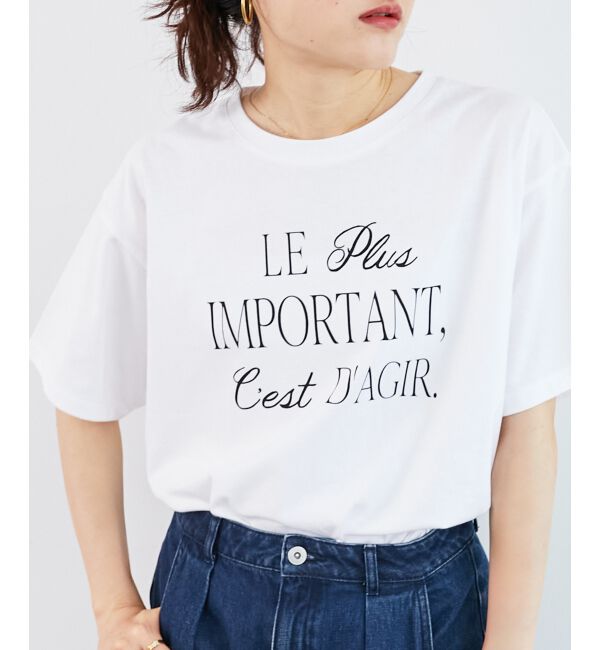  「《手洗い可能》Le plusロゴTシャツ」|Tシャツ・カットソー|