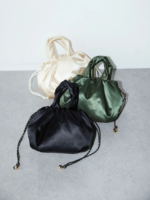  「パテッド巾着バッグ」|ハンドバッグ|